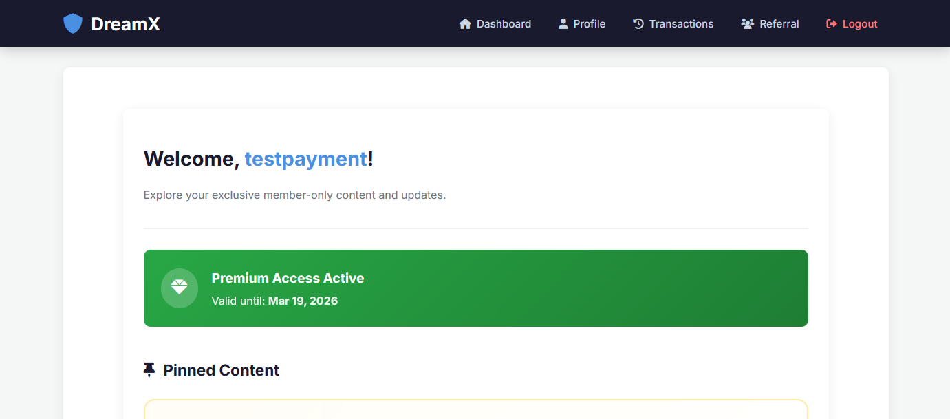 Redirect to Dashboard